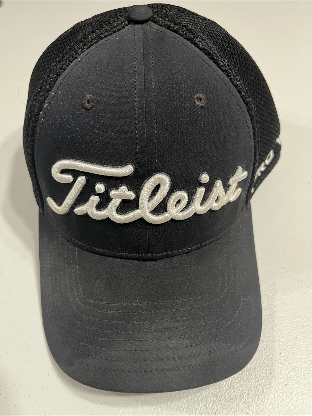 Titleist Black Cap with White Script Logo